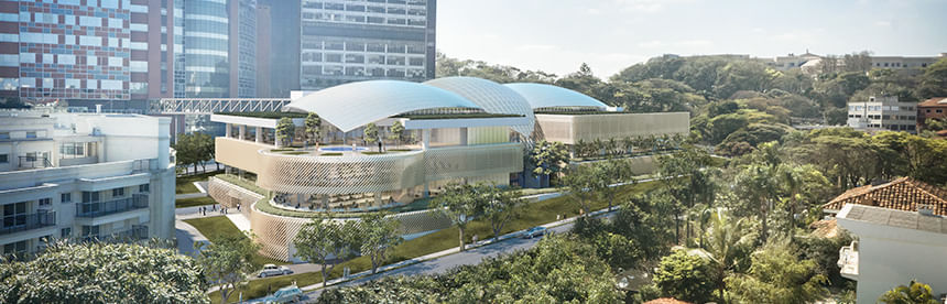 Imagem do Centro de Ensino e Pesquisa Albert Einstein – Campus Cecília e Abram Szajman