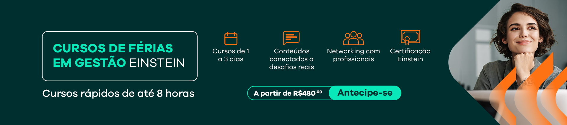 Cursos de Férias em Gestão Einstein - Antecipe-se