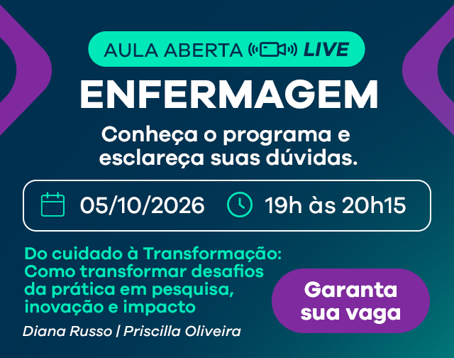Mestrado Profissional - Aula Aberta (Live) - Inscreva-se Gratuitamente (05/10 19h às 20h15)